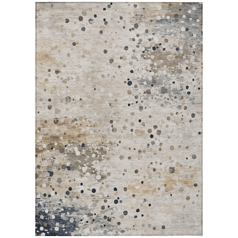 HomeRoots Abstract Transitional Rectangle Outdoor Rug