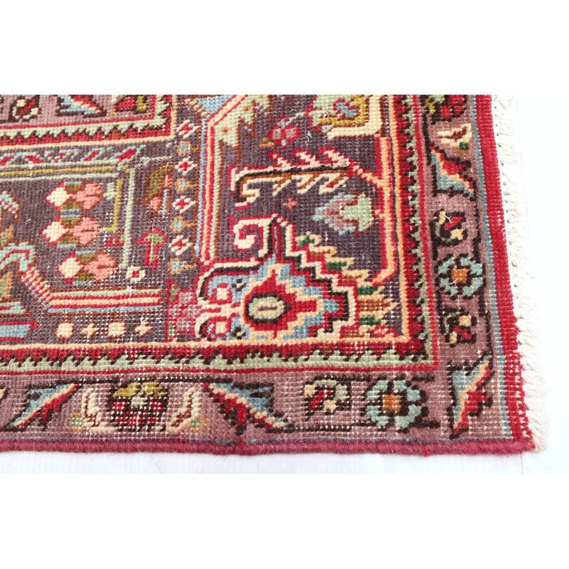 ECARPETGALLERY Hand-knotted Antalya Vintage Red Wool Rug - 6'10 x 9'9