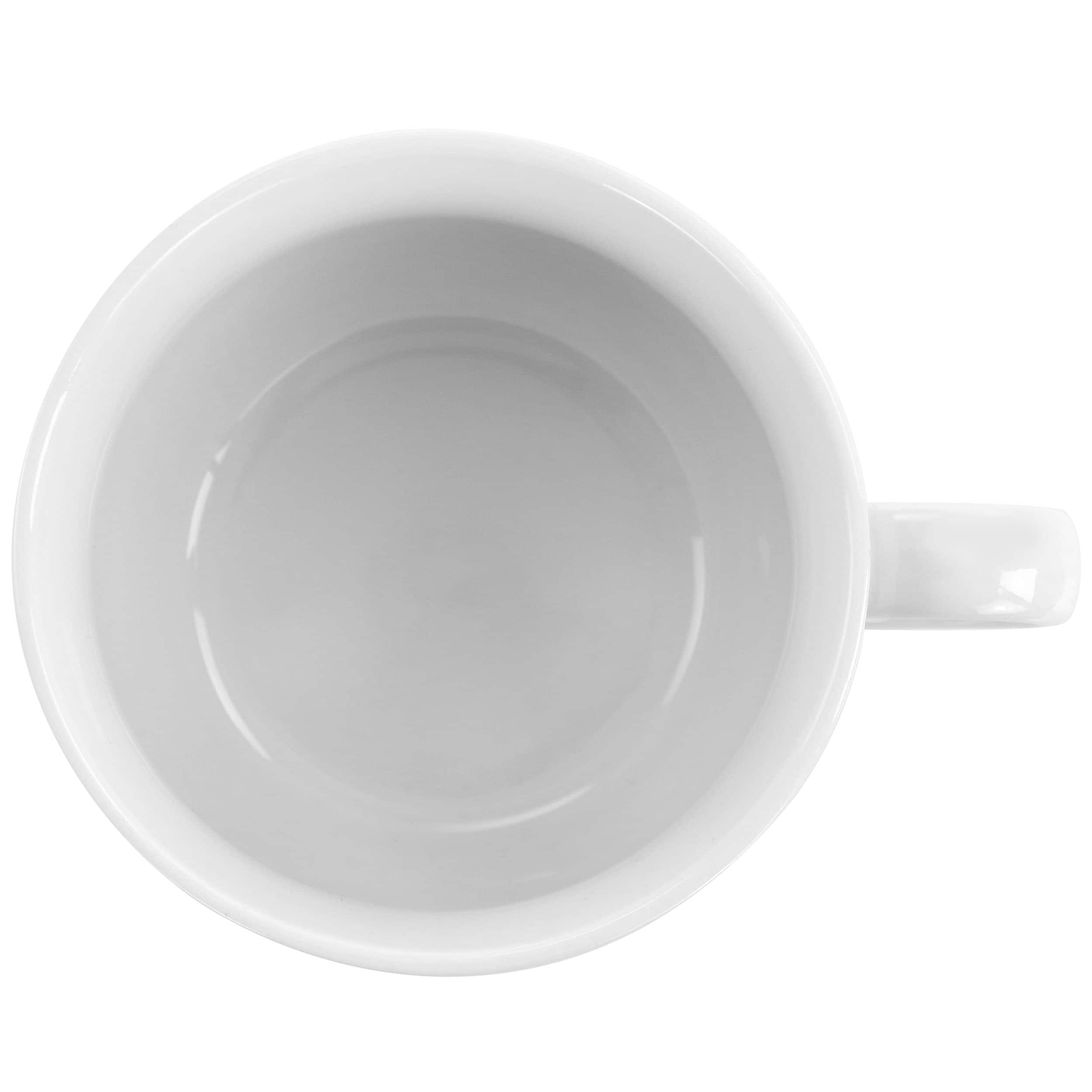 6 Piece Fine Ceramic Large 25oz Coffee Cup Set