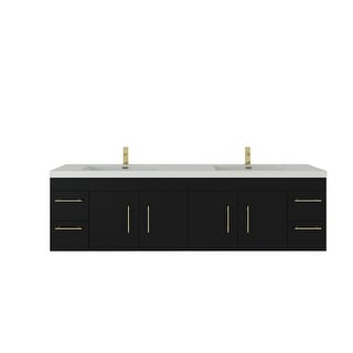Elsa 84'' Wall Mounted Vanity with Reinforced Acrylic Sink