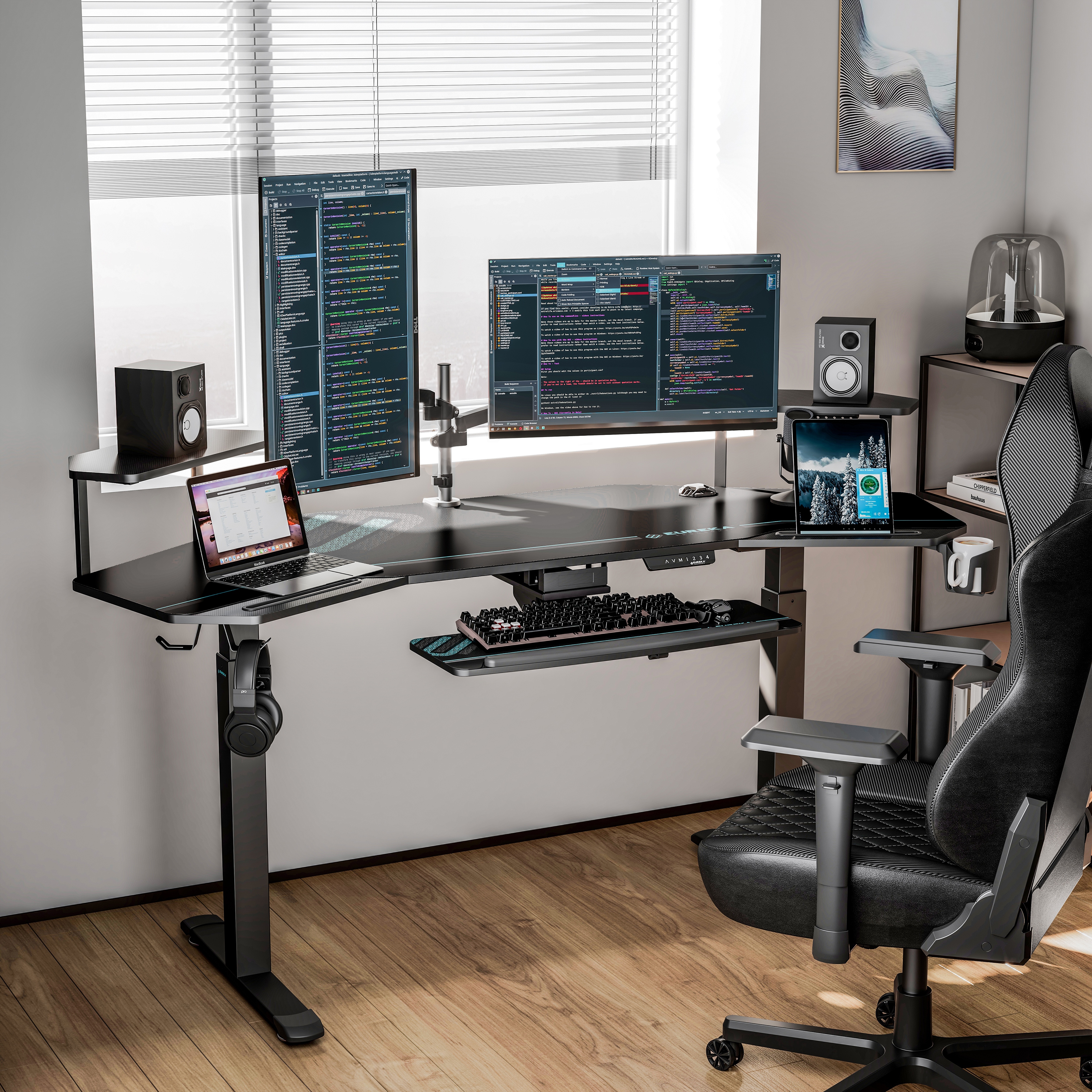 Gaming chair with sales built in keyboard tray