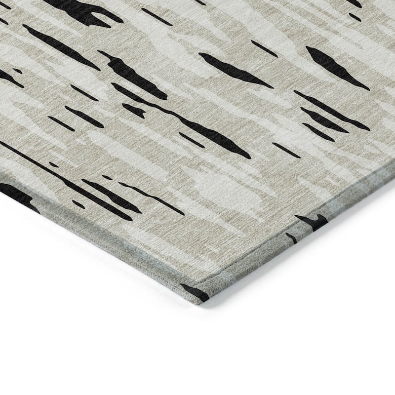 HomeRoots Abstract Transitional Rectangle Outdoor Rug