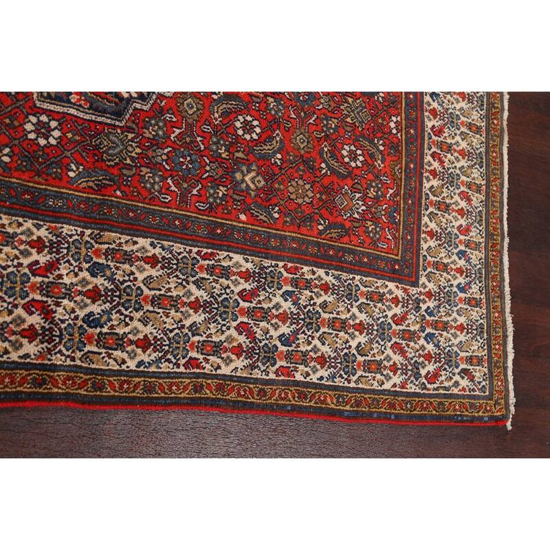 Pre-1900 Antique Malayer Persian Wool Runner Rug Hand-knotted Carpet - 6'10" x 16'9"