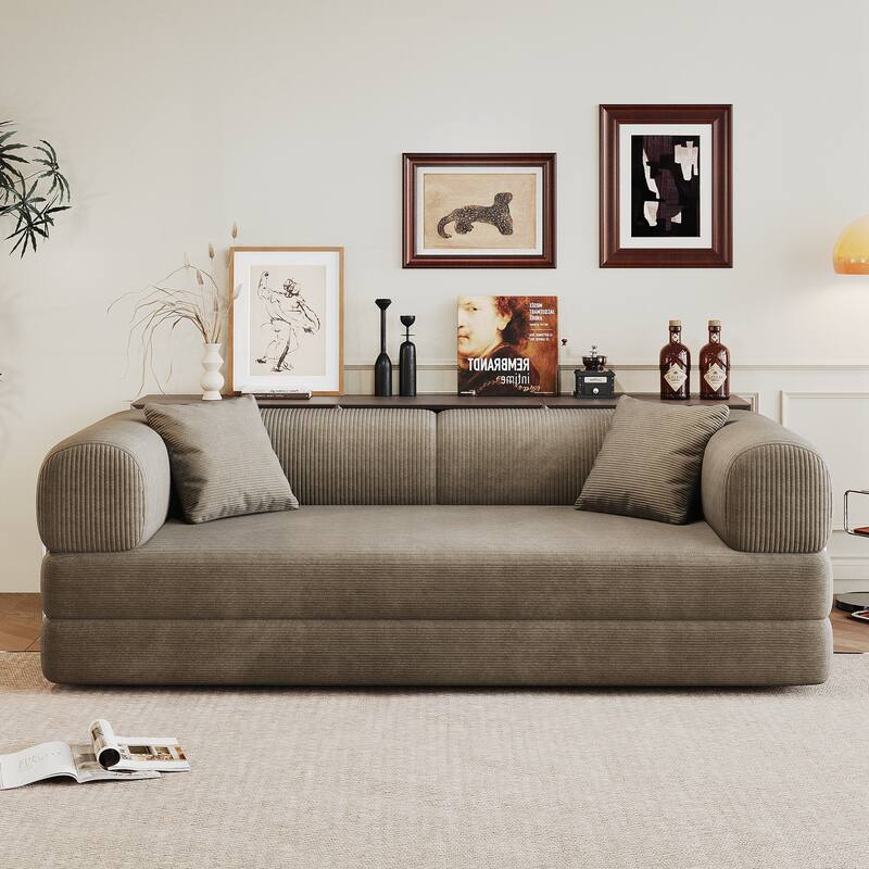 Compression Sofa,Convertible Floor Sofa Bed-with Pillow Back Support Armrest,Comfy Futon Couch Sleeper Bed