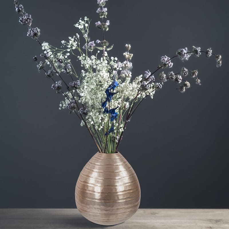 Allan Andrews Chiseled Champagne Decorative Teardrop Vase