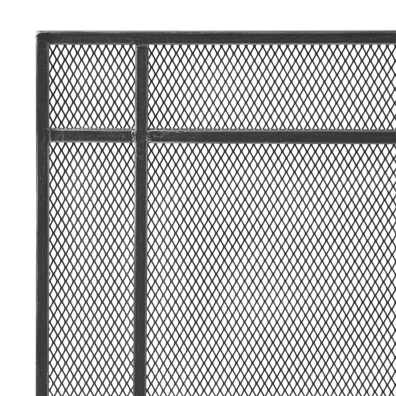Roomfitters Minimalist Fireplace Screen, Single-Panel Design with Sleek Frame and Durable Mesh for Stylish, Functional Fireplace