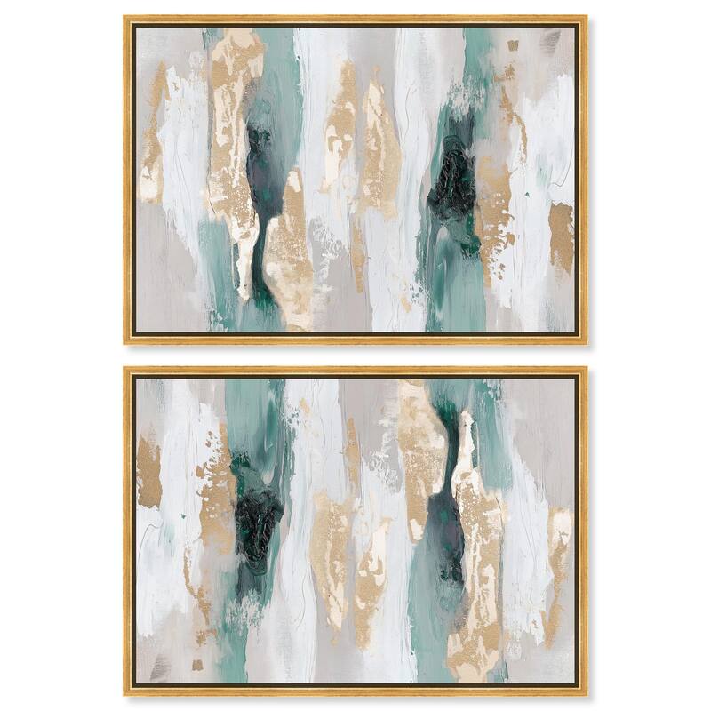 Mediterranean Pink Canvas by Art Remedy - 30" x 20" - Silver