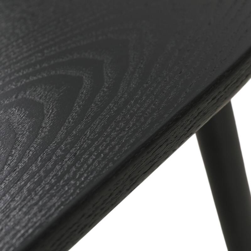 Tule Modern 9-Piece Dining Set with Solid Wood Top Oval Dining Table and Fabric Upholstered Black Steel Legs