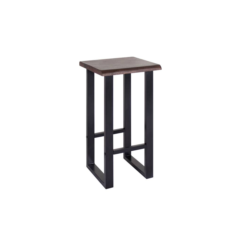 Jessore Handmade Live Edge Acacia & Iron Bar Stool (24-inch/ 30-inch)