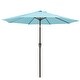 preview thumbnail 49 of 76, 9-ft Patio Market Umbrella with Tilting Pole, Waterproof & Breathable Canopy Light Blue