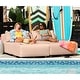 preview thumbnail 8 of 6, Jaxx Vada Outdoor Sun Lounger Loveseat Luxurious Modular Double Chaise and Conversation Nook - 72" W x 79.5" D x 25.5" H