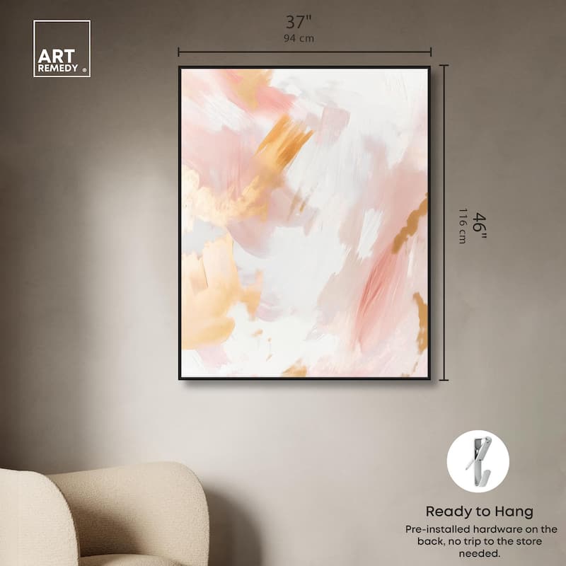 Rose Gold Veil III Canvas by Art Remedy