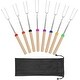 preview thumbnail 1 of 3, Cheer Collection 8 Piece Marshmallow Roasting Stick Set with Bag