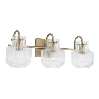 Nyla 3-light Bath/ Vanity w/ Clear Fluted Glass