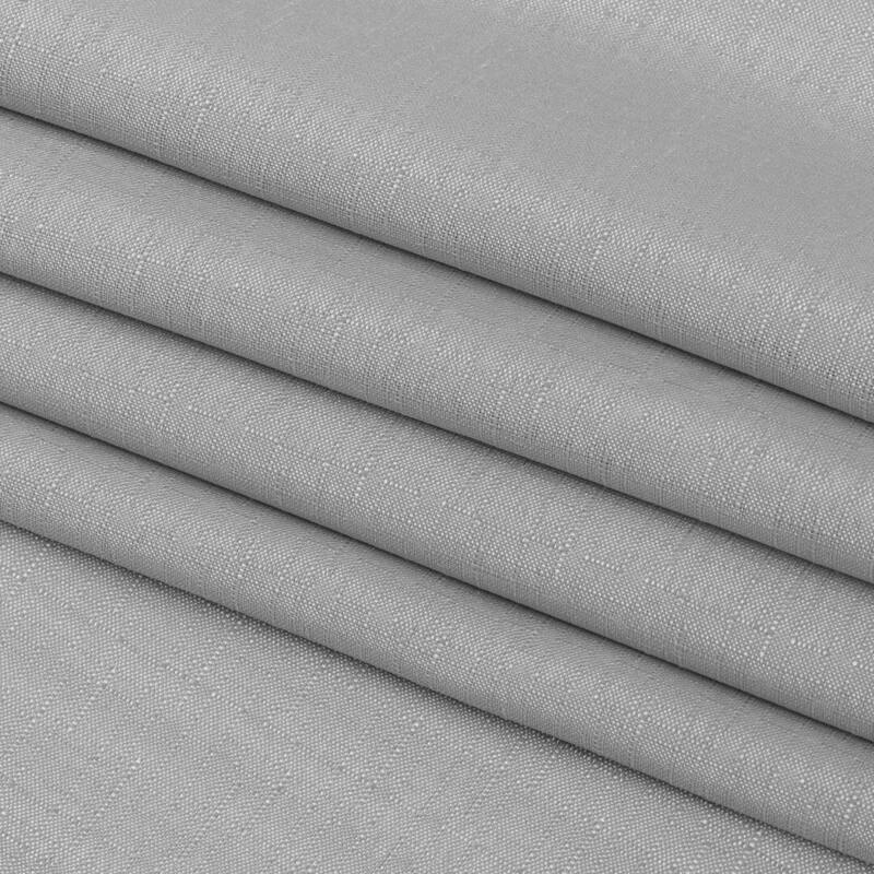 Slub Linen Texture Snap-in Liner Shower Curtain with Hooks