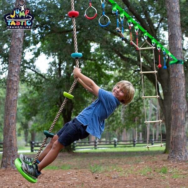 50ft Ninja Slackline Jungle Swing Gym Ninja Warrior Obstacle