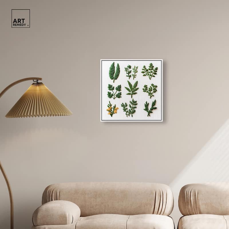 Stitched Sprout I Canvas by Art Remedy