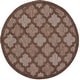 preview thumbnail 54 of 99, Nourison Easy Care Indoor/Outdoor Moroccan Trellis Area Rug 4' x Round - Brown