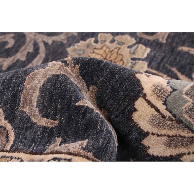 ECARPETGALLERY Hand-knotted Jamshidpour Dark Navy Wool Rug - 7'7 x 9'10