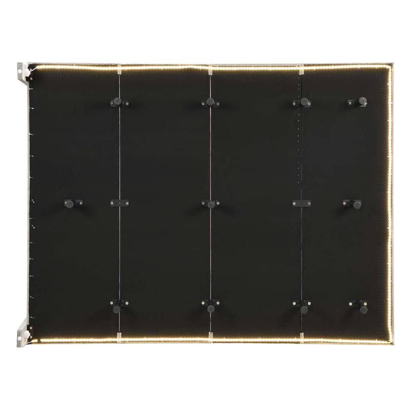 Queen Size Floating Bed Frame with Sensor Light and Headboard