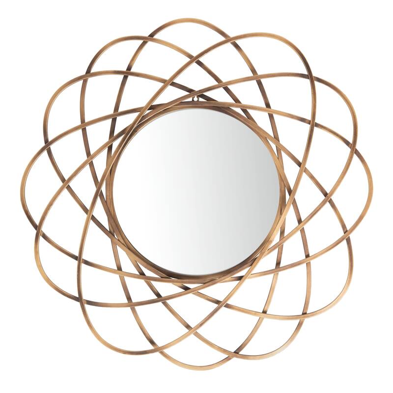 SAFAVIEH Brittnee 32-inch Gold Round Mirror - 32.3" W x 2.3" L x 32.3" H - 32Wx2Dx32H