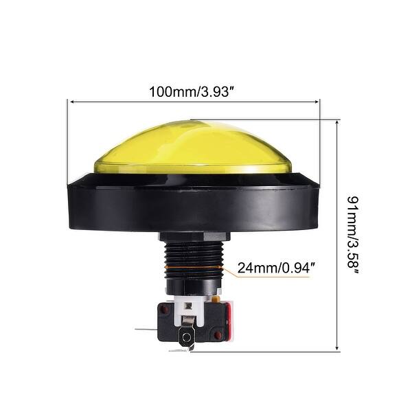 Starts Arcade Buttons ABS Round Fit Button for Video Games Part DC 12V ...