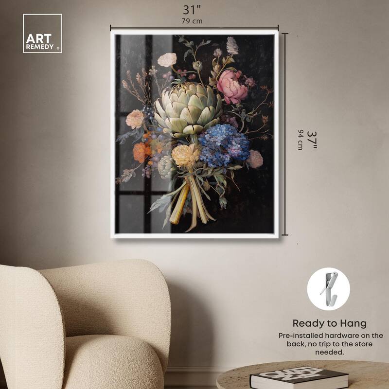 Moody Artichoke II Shadowbox by Art Remedy