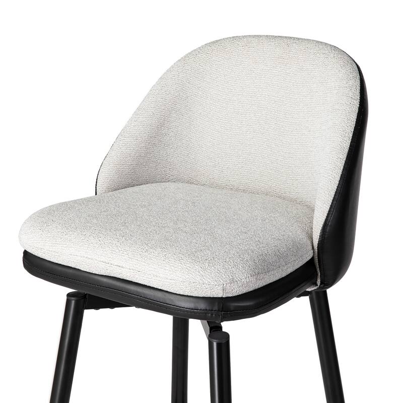 Glitzhome Set of 2 41"H Modern Tapered Leg Short or Bar Stools Pub Chair