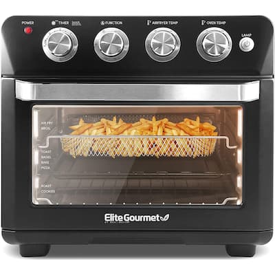 Elite Gourmet Deluxe 25L Air Fryer Oven Black