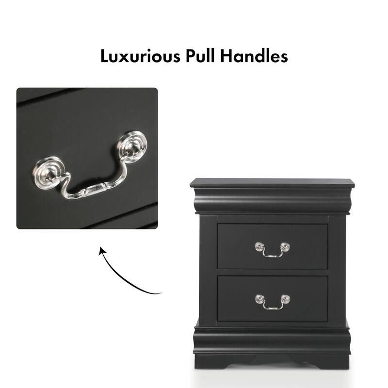 Furniture of America Mayday Modern Solid Wood 2-Piece Queen-size Sleigh Bedroom Set