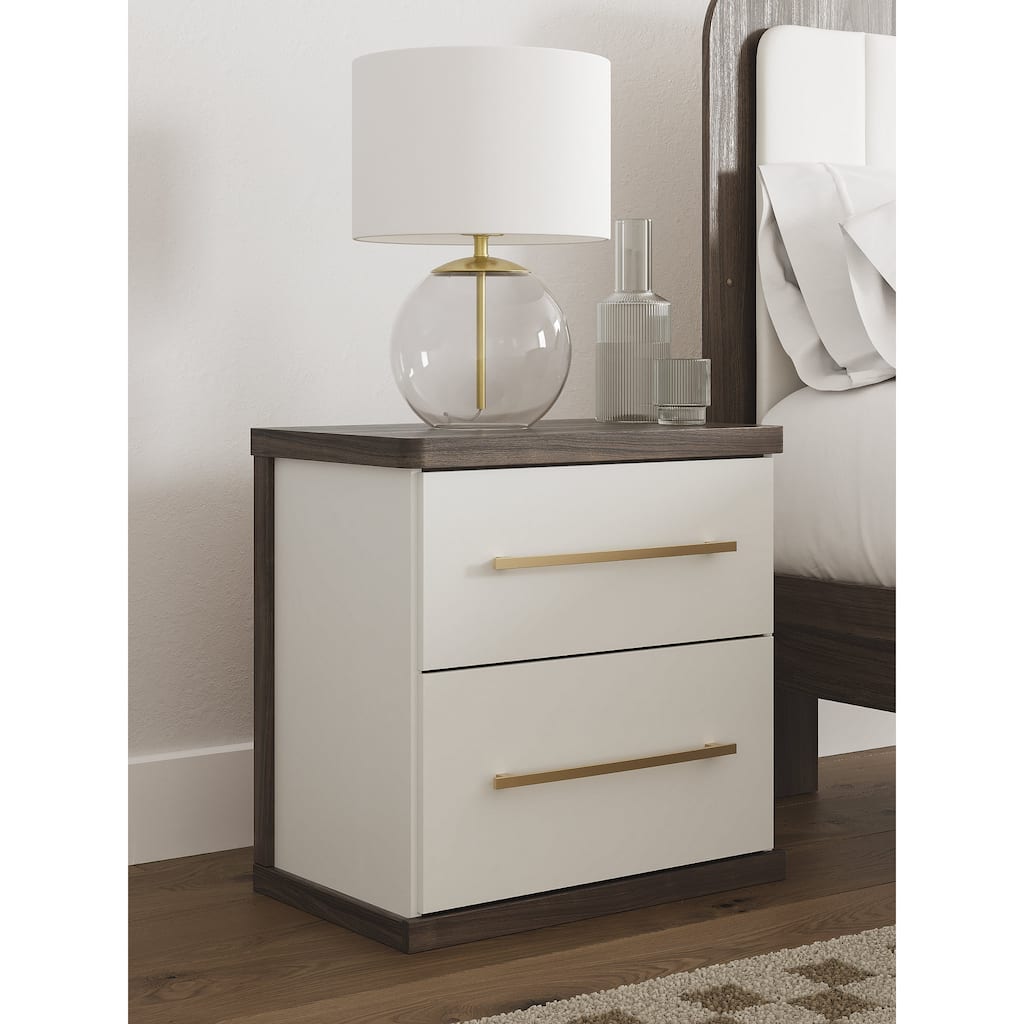 Signature Design by Ashley Nendalane Brown/White Nightstand