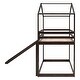 preview thumbnail 42 of 46, Twin Over Twin Bunk Bed with Roof, Slide & Ladder, Playhouse-Inspired Design, Safe & Fun, Multiple Installation Options, Grey