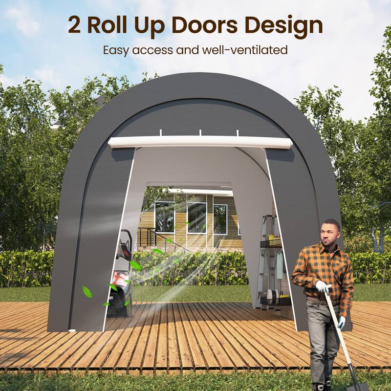 Domed Carport with 4 Cloth Bags