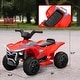 preview thumbnail 4 of 25, Qaba Kids ATV Quad, 6V Ride On Toy with Rechargeable Battery, Light, Forward & Reverse, 4 Wheeler Battery Powered for Boys Girls