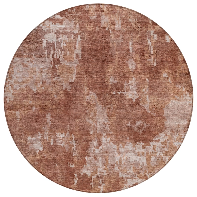 Machine Washable Indoor/ Outdoor Ombre Abstract Chantille Rug