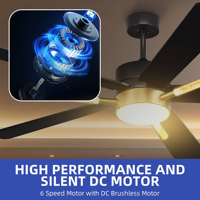 42 Inch Ceiling Fan with Light Remote 3 Crystal Rod and Dimmable Quiet Motor