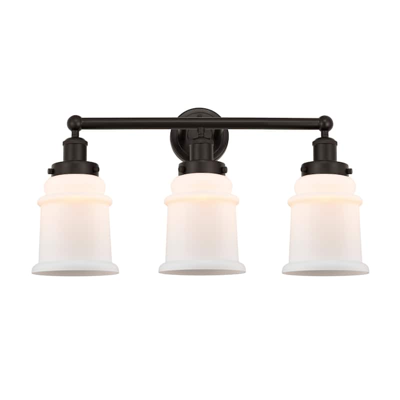 Innovations Lighting 616-3W-13-24 Canton Vanity Canton 3 Light 24" - Oil Rubbed Bronze / Matte White