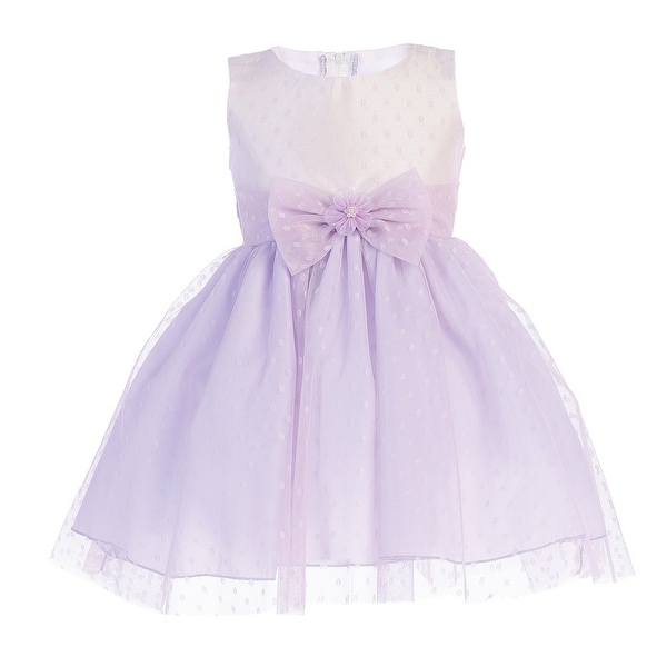 Purple Polka Dot Flower Girl Dress