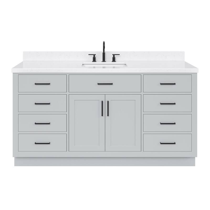 Ariel T066SCQRVO Hepburn 67" Free Standing Single Basin Vanity Set