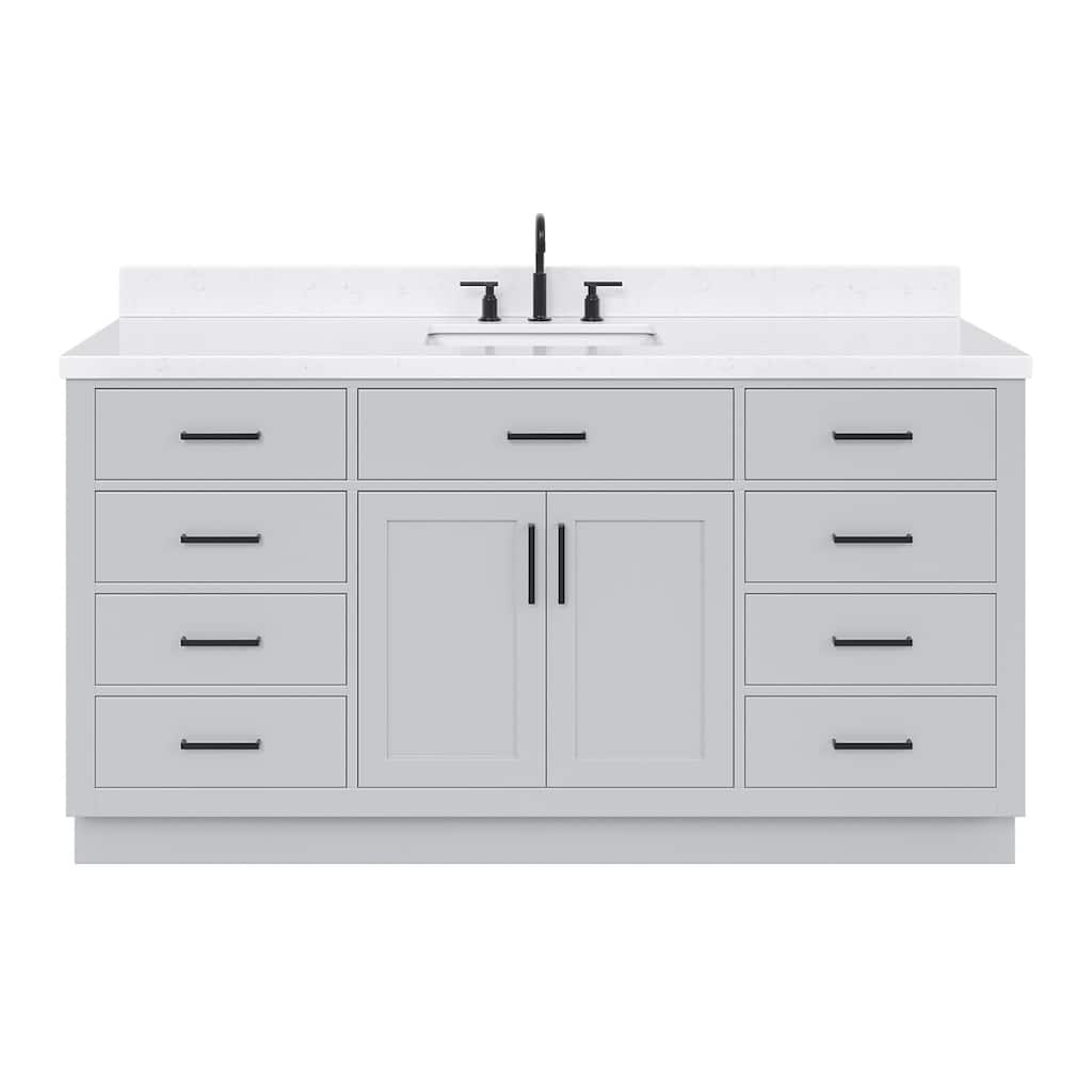 Ariel T066SCQRVO Hepburn 67" Free Standing Single Basin Vanity Set