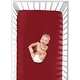 preview thumbnail 4 of 4, Sweet Jojo Designs Solid Red Baseball Patch Sports Collection Fitted Crib Sheet