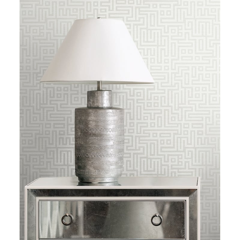 Seabrook Designs Rockefeller Maze Nonwoven Unpasted Wallpaper