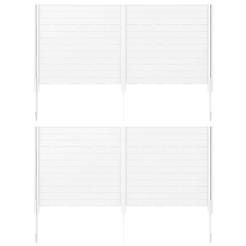 Air Conditioner Fence Equipment Enclosure Outdoor Privacy Fence Screen - White
