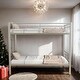 preview thumbnail 2 of 10, Twin Over Twin Bunk Bed with Ladder, Able to Split, Silver