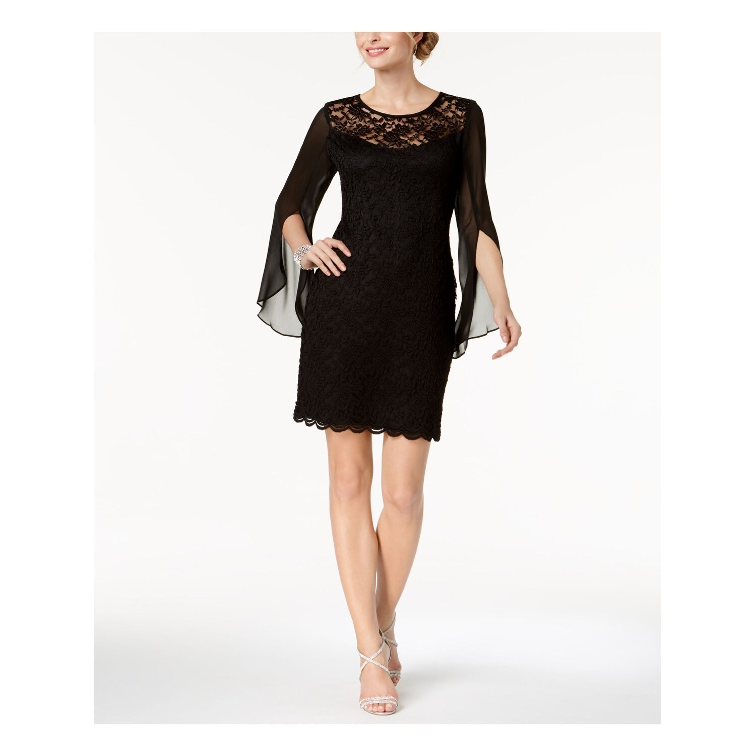 size 16 black cocktail dress