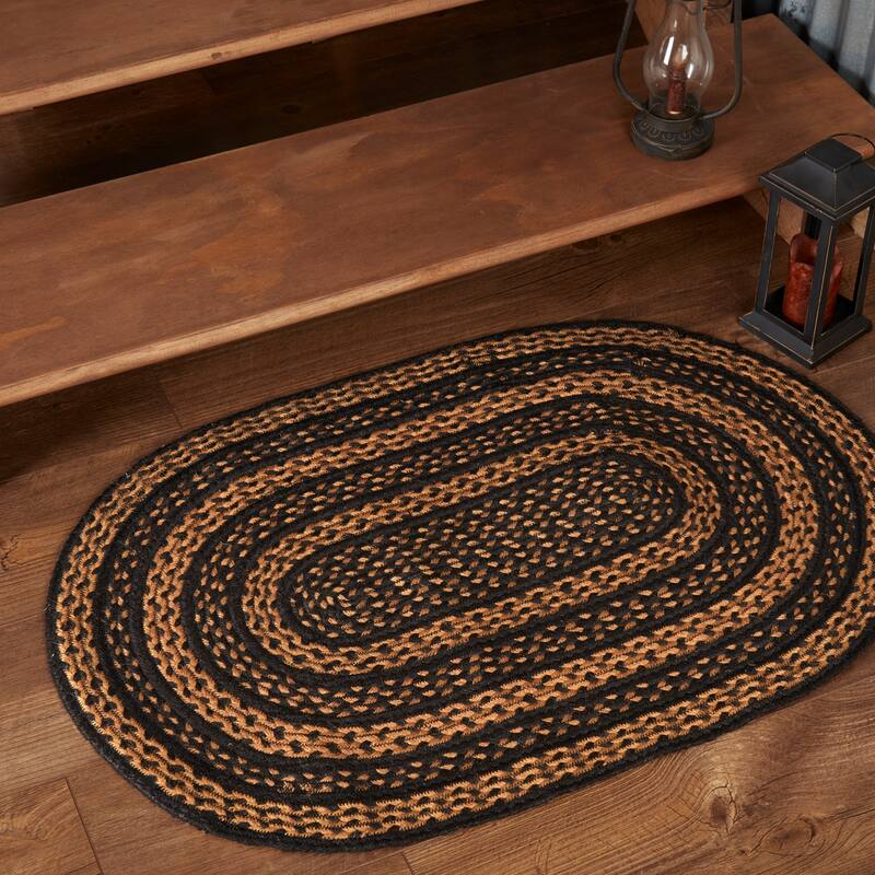 Farmhouse Jute Rug Oval w/ Pad 24x36 - 2' x 3' Oval
