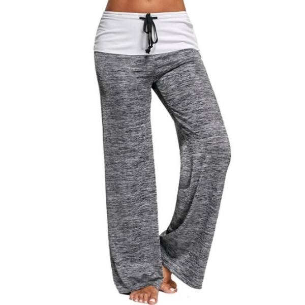 Shop Casual Pants Ladies Fashion Foldover Heather Cotton Pants