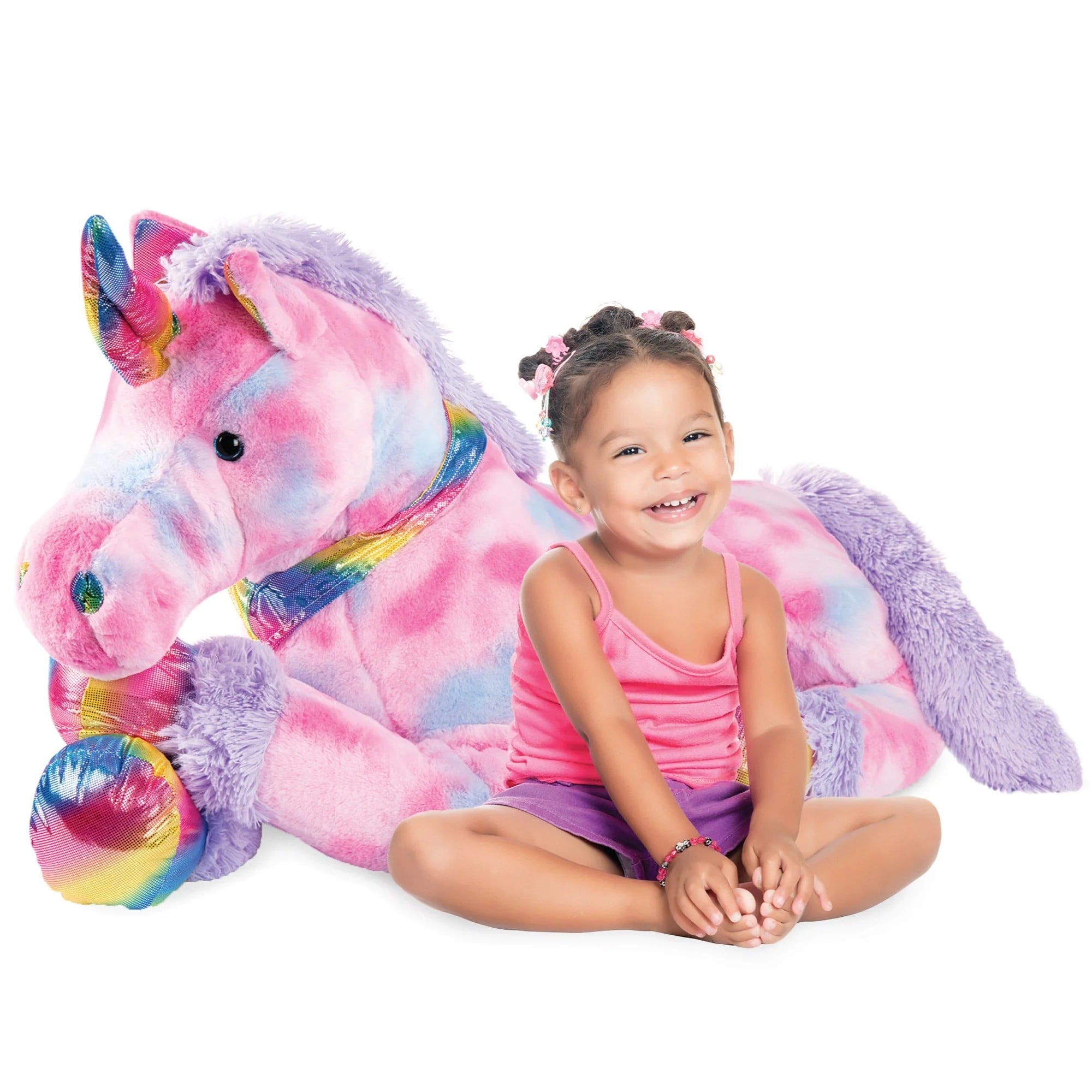 Kids Extra Large Life Size Plush Rainbow Unicorn Stuffed Animal Bed Bath Beyond 39673794