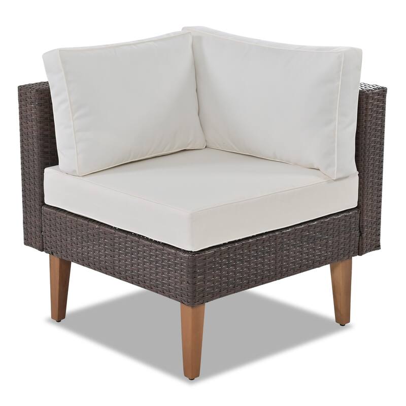Outdoor Wicker Weaving Conversation Combo Set of 4