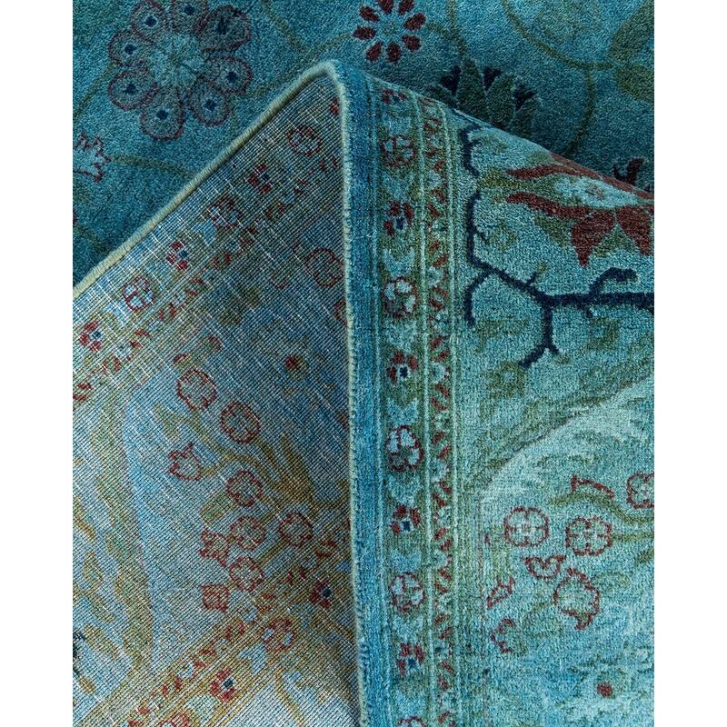 Fine Vibrance, One-of-a-Kind Hand-Knotted Area Rug - Blue, 4' 3" x 6' 3" - 4' 3" x 6' 3"